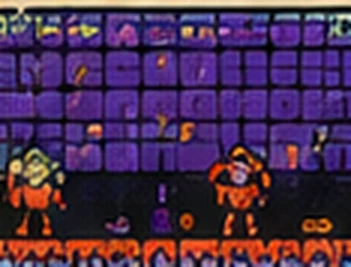 Old-school Halloween pixel game art